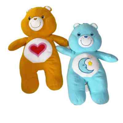 Care Bears Bedtime And Tenderheart Bear 28 Inch Plush Toy Animal Year 2002 Read
