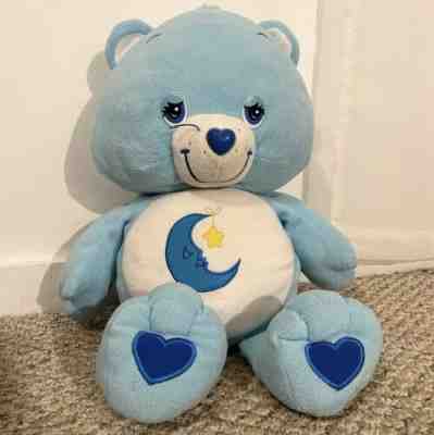 2003 Care Bears Bedtime Bear Sleepy Large Plush Toy Stuffed Animal Blue Moon