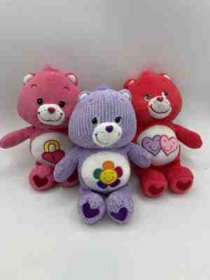 Care Bears Lot of 5 Stuffed Plush Harmony Always There Secret Bear 2006 Chenille