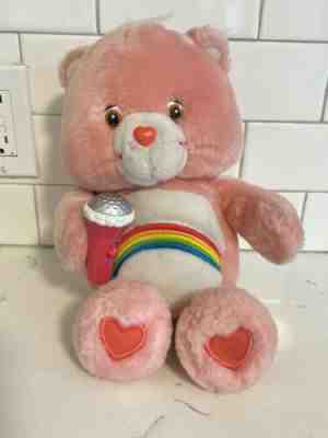 Jokes & Giggles Care Bear Cheer Bear Pink Talking Microphone 2004 Tested Works