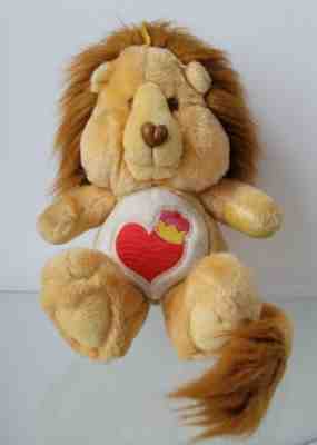 VTG 1984 Kenner Care Bear Cousins Brave heart Lion Plush Stuffed Animal + Purple