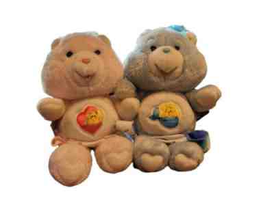 Vintage 1983 Original Care Bears Babies Blue Baby Tugs & Pink Baby Hugs Diapers
