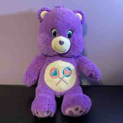 Build A Bear Workshop Care Bears Purple Share Bear 18" Plush from 2015 (Retired)