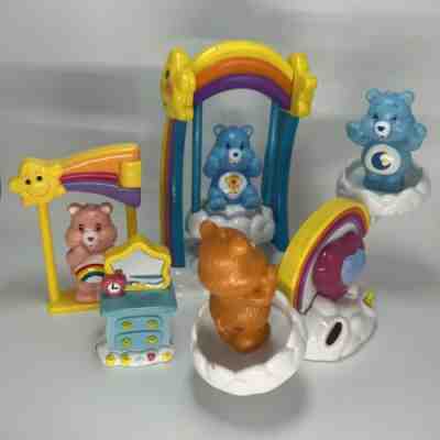 Care Bears Care-A-Lot Play Set Cloud Swing See Saw & 4 Figures Toys