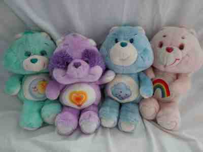 Lot of 4 Vintage 1983/84 Care Bears Grumpy, Bright Heart, Cheer Bear and Bedtime