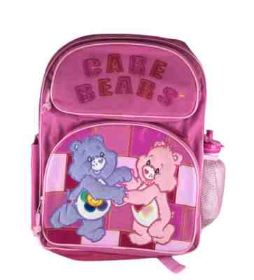 Care Bears Cheer Bear And Harmony Bear Backpack With Water Bottle