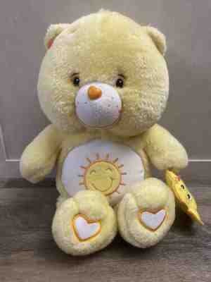 Vintage 2003 Glow A Lot Care Bears Funshine Bear Plush *Rare Find 13