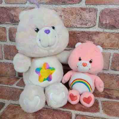 Lot Of 2 Care Bears Cheer Bear & Pastel True Heart