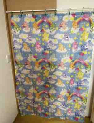 Care Bear Shower Curtain with Clip Blue New