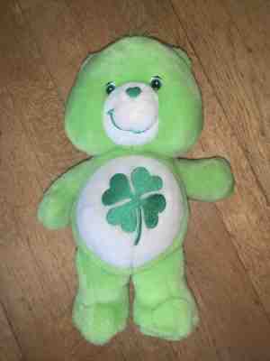 2002 Care Bears Lucky Good Luck Green Shamrock Stuffed 13