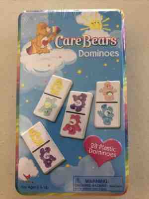 2003 Care Bears Dominoes Collector's Tin New Factory Sealed in Plastic 28 Pieces