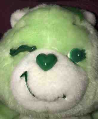 Vintage 1983 Kenner Care Bears Good Luck Bear Plush Green Lucky Stuffed Wink