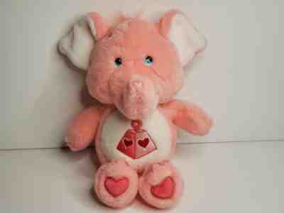 2004 Play Along Care Bear Cousins Pink LOTSA Lots a HEART ELEPHANT Stuffed 13
