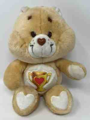 Kenner Care Bear Champ Trophy Belly Plush Stuffed Animal Soft Toy Vintage 1985