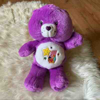 Care Bears Vintage Surprise Purple Bear Stuffed 12 Inch Plush GUC