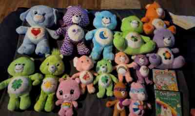 Care Bear Lot Plush Bears 2002-2007 Stuffed Animals 2 DVDS