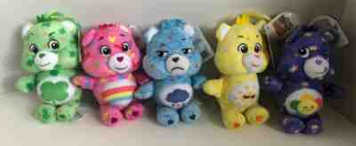 Care Bears Set of 5 Plush with Clips: Grumpy, Funshine, Good Luck, Cheer, and Ha