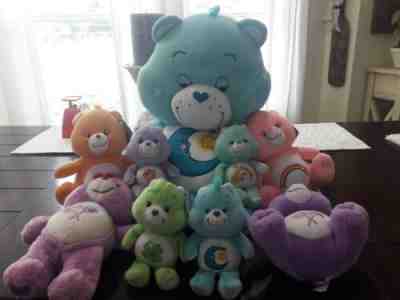 9 Vintage Care Bears Plush Lot 2002/2003 See Description and Pictures