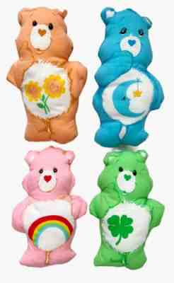 Vintage Care Bears Homemade Set of 4 -Made in 1980s- Pillows Plush