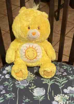 Fluffy Floppy Funshine Care Bear Sunshine Stuffed Animal 2006 TCFC 12â? T32