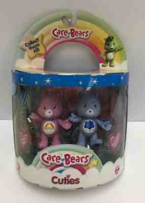 Care Bears Cuties; Cheer + Grumpy Bear-2 Poseable Bear Pack- 2007- (NEW)