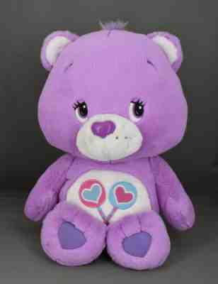 Care Bears Plush Share Bear Purple Lollipops 18" 2011 SEGA Japan