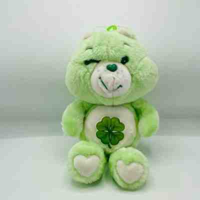 Vintage Care Bears Good Luck Bear 4 Leaf Clover Green Plush 1983 Kenner
