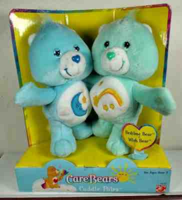 Care Bears Cuddle Pairs BEDTIME BEAR AND WISH BEAR 2002 20th Anniversary