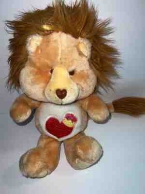 Vtg 1984 80s Care Bears Cousins Brave Heart Lion Plush Stuffed Animal Toy Kenner