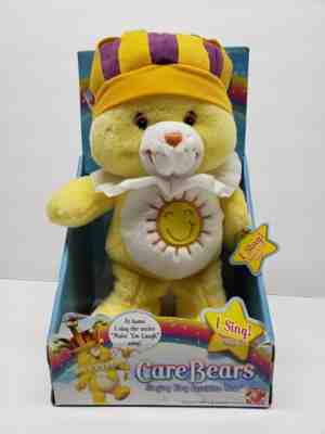 Care Bears King Funshine Bear Plush 13 inches Singing works in package.