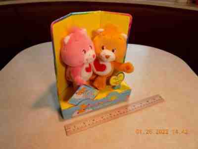 Care Bears 7â? Plush Pink Orange Cuddle Pairs Tenderheart & Love-a-lot Teddy New