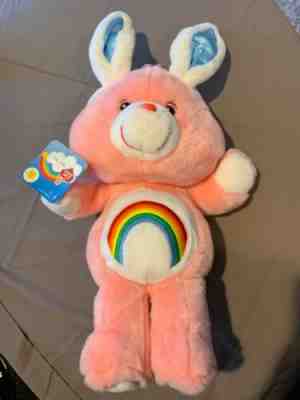 Cheer Care Bear with Rabbit Ears Pink with Rainbow on Tummy