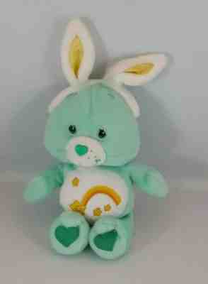 Care Bears Green Wish Bear W/ Bunny Ears Plush Stuffed Animal Toy Easter 2003