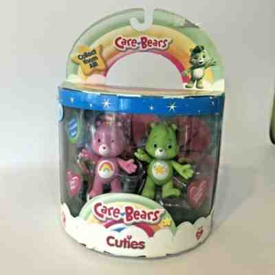 Care Bears Cuties; Cheer & Oopsy Bear-2 Poseable Bear Pack Box - 2007- NEW RARE