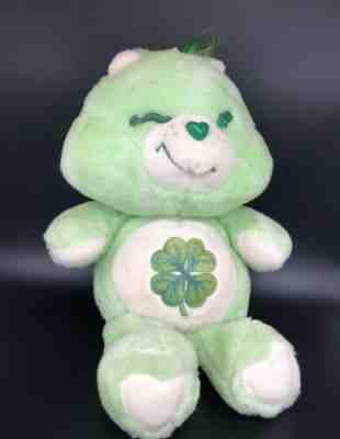 1983 Care Bears Good Luck Bear 13â? Plush Animal