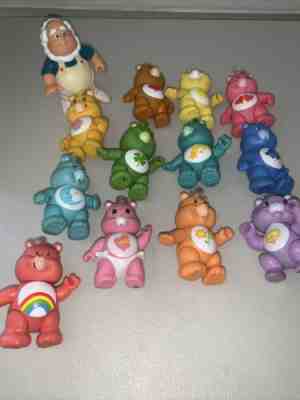 Vintage 1983 1984 Care Bears Poseable Figures Lot Mini Figures Lot Of 13 Toys BB