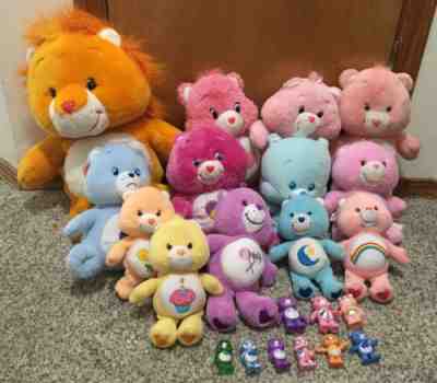 Care Bears & Cousins Plush Figure Lot Of 22 Toys Brave Heart Lion Cheer Bear