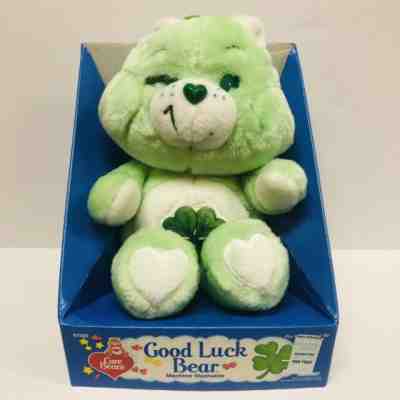 Vtg Kenner 1983 Care Bear Good Luck Bear Stuffed Plush W/ Box Never Played With