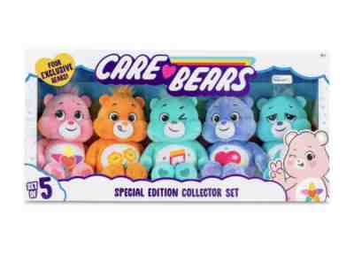 2022 Walmart Care Bears Bean Plush Exclusive Set of 5 NEW 2022 Lot of 2