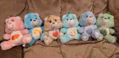 Vintage Kenner 1983 Plush 6 inch Care Bears, Lot of 6