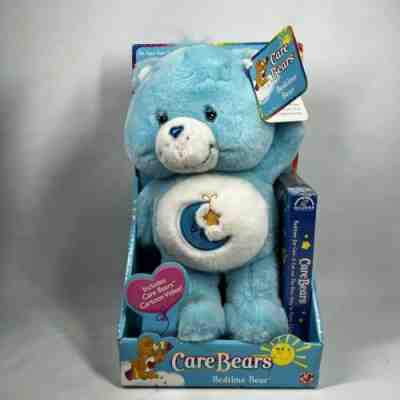 Care Bears Plush w/ VHS Movie BEDTIME Bear 2002 Cartoon Video