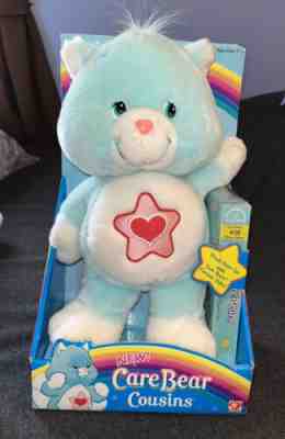 Play Along Care Bear Cousins PROUD HEART CAT with VHS Tape - NEW - 2004