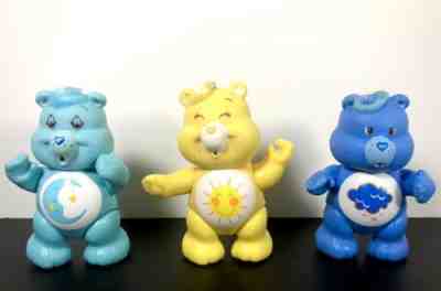 Lot Of 3 Vintage Kenner AGC CARE BEARS PVC Poseable Figures Circa 1983 Nice!!!