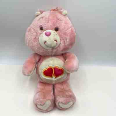 Vintage 1983 Kenner Care Bears Love A Lot Bear 13â? Plush Stuffed Animal Toy