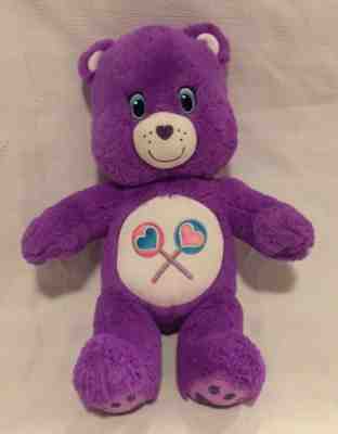 Build A Bear Care Bears Share Bear 16" Purple Stuffed Plush Animal 2015