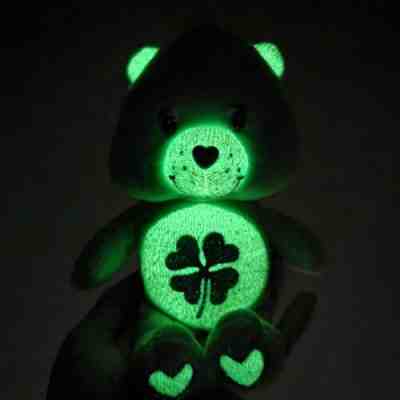 Rare 2004 Care Bears Good Luck Bear Glow In The Dark 8