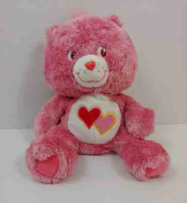 2006 Vtg Care Bears Love A Lot Bear Plush Pink Hearts Scruffy Soft 13
