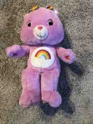 Singing Care Bear Cheer Bear Pink Plush Teddy Bear Rainbow Working Kids Toys