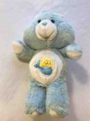 Vintage 80s Care Bears Baby Tugs Stuffed Plush Soft Toy Blue