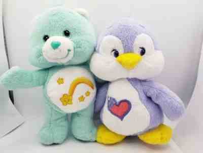 Vintage Care Bears Collector's Edition Wish Bear & Cozy Heart Penguin Pair Plush